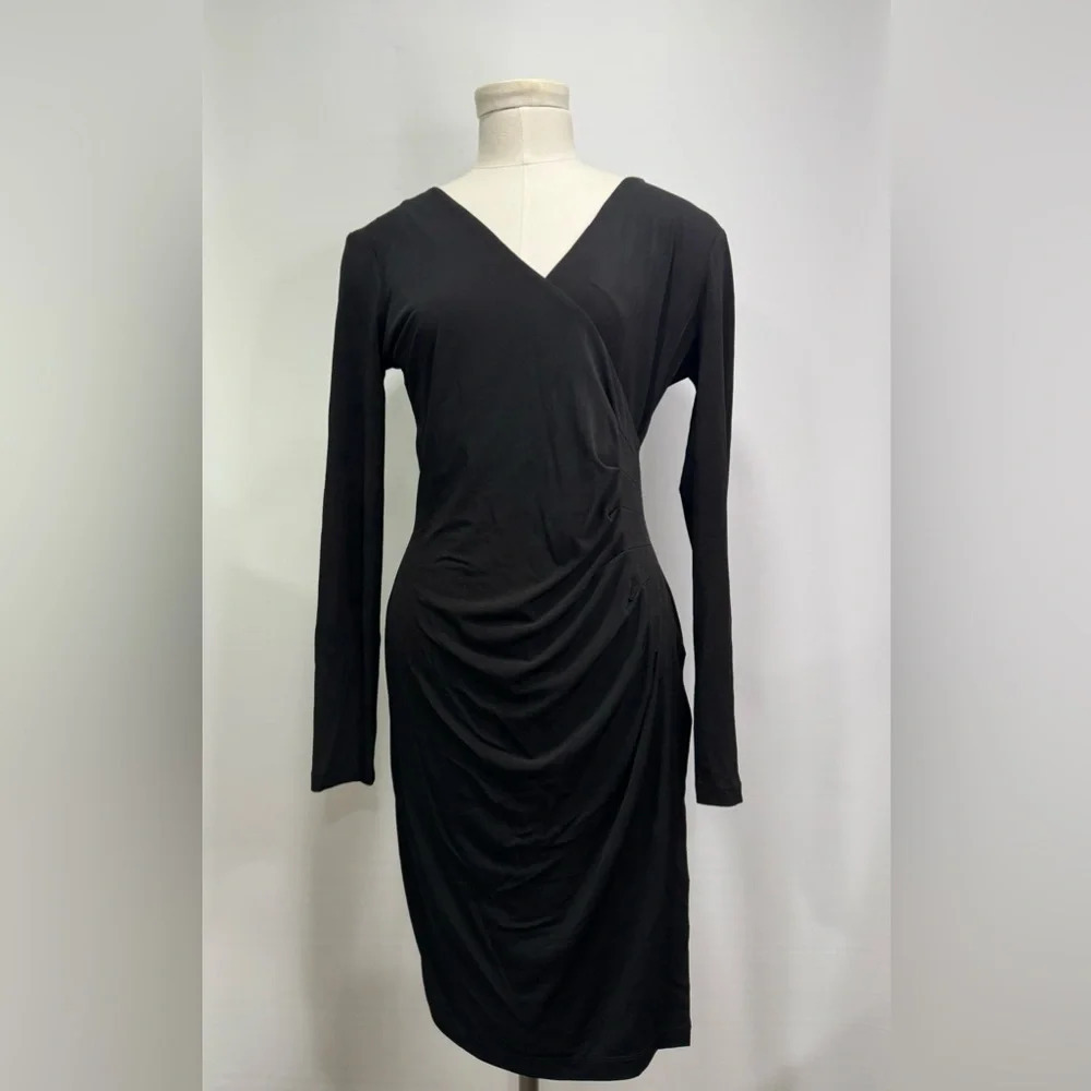 Calvin Klein  wrap long sleeve dress sz 6 - Picture 2 of 11